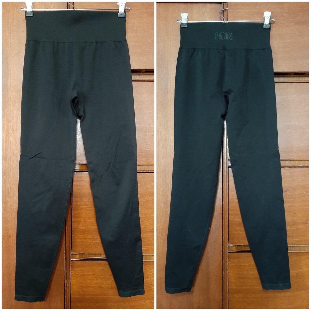 PINK Victoria's Secret Classic Black Seamless Leggings